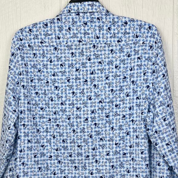 Con.Struct shirt men’s XXL-2XL Slim fit, 4-way stretch, flip cuffs, dog print! - Picture 4 of 7